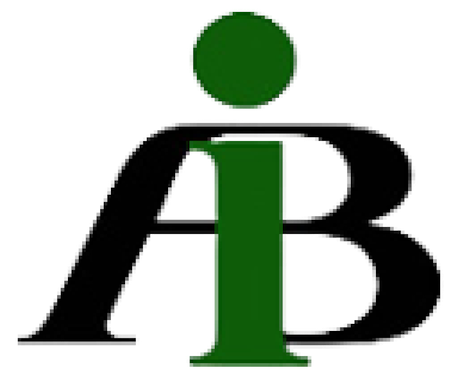 ABI logo featuring a stylized overlapping “A” and “B” in black and green with a green dot above, forming a clean and modern monogram design.