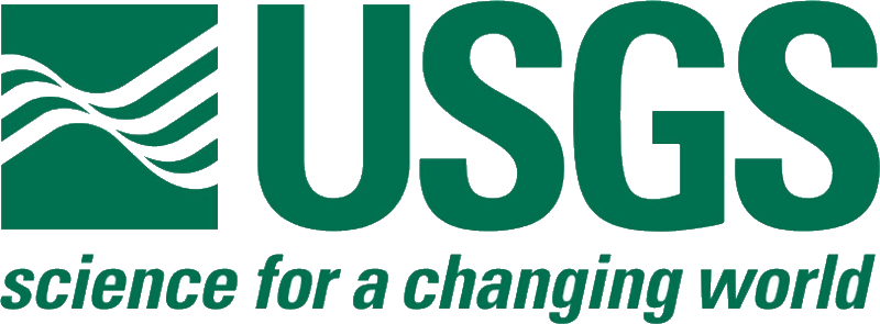 USGS logo featuring green text “USGS” with a stylized wave icon and the tagline “science for a changing world.”